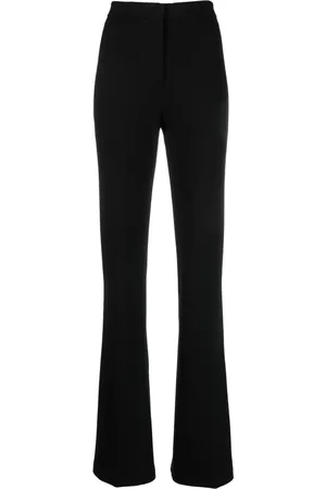 Pinko High-waisted flared crepe trousers