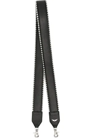 Zadig & Voltaire Grained leather stud piping bag strap