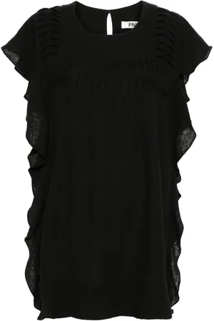 PNK Ruffled cotton mini dress