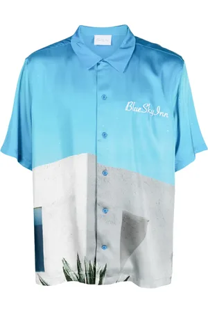 BLUE SKY INN Embroidered-logo short-sleeve shirt