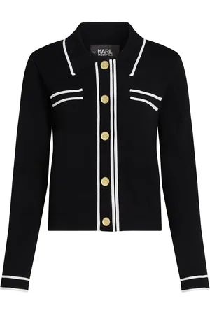 Karl Lagerfeld Essential piped-trim cardigan