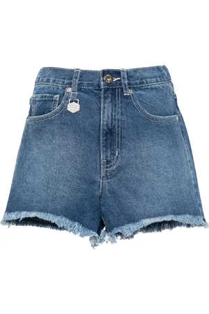 Chocoolate Raw-cut hem denim shorts