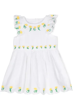 Stella McCartney Floral-embroidered sleeveless dress