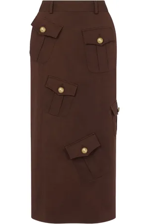 Moschino Pockets cotton-wool blend skirt