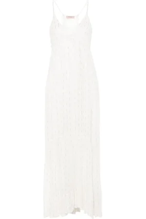 Twin-Set Sequinned georgette slip dress