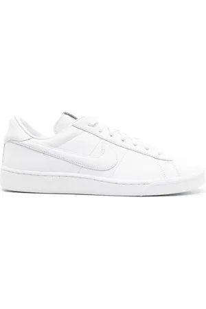 Comme des Garçons X Nike swoosh-embroidery leather sneakers