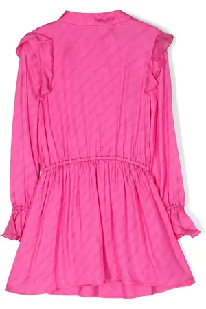OFF-WHITE Ruffled long-sleeve dress