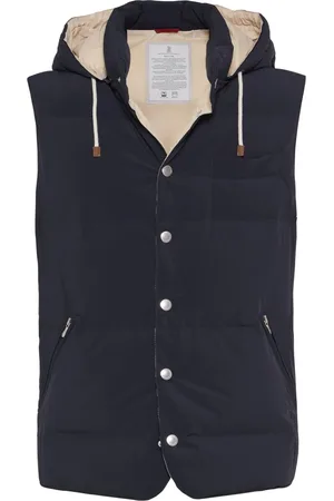 Brunello Cucinelli Hooded feather-down padded gilet