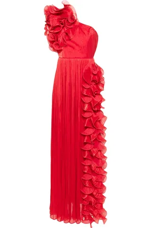 Ana Radu One-shoulder pliss?? gown