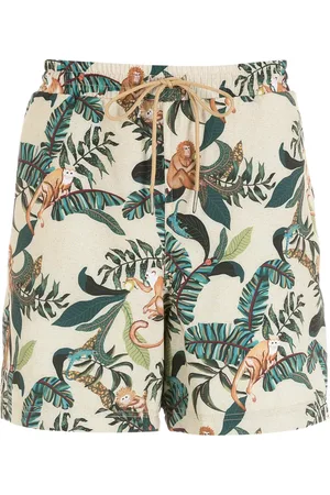 Lygia & Nanny Gil monkey-print swimming shorts