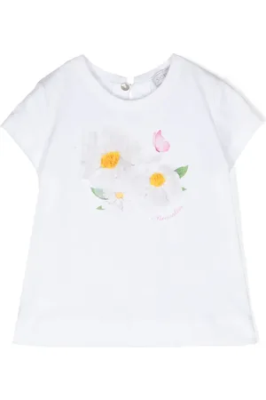 MONNALISA St. Flowers cotton T-shirt