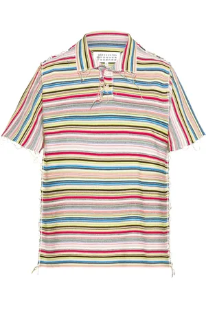 Maison Margiela Striped knitted polo shirt