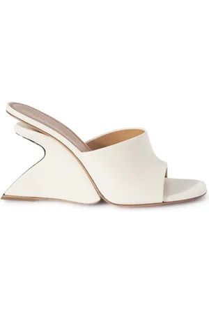 OFF-WHITE Jug wedge-heel leather mules