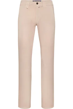 BILLIONAIRE Logo-embroidered denim chino trousers