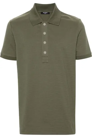 Balmain Jacquard cotton polo shirt