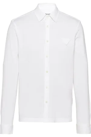 Prada Triangle-logo cotton shirt