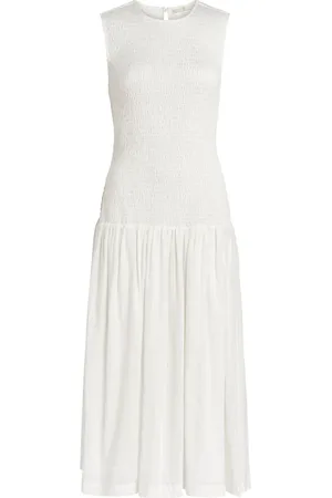 Marie Oliver Porter smocked-bodice midi dress