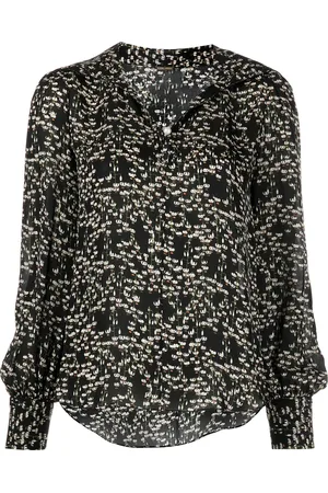 ADAM LIPPES Floral-print silk blouse