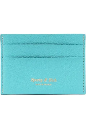 Sporty & Rich Logo-embroidered leather cardholder