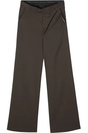 MARTINE ROSE Houndstooth wide-leg trousers