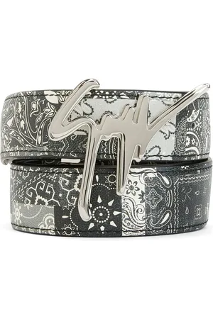 Giuseppe Zanotti Paisley-print leather belt