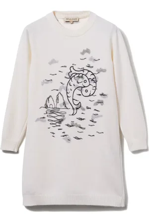 PUCCI Junior Embroidered knit dress