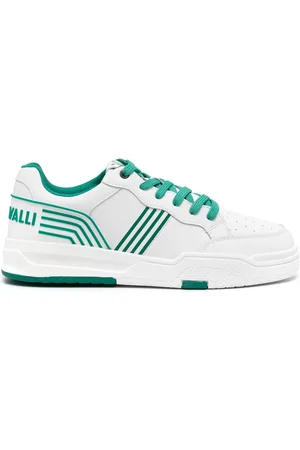 Roberto Cavalli Panelled-design leather sneakers