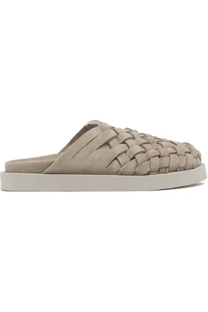 Buttero Woven-design suede slippers
