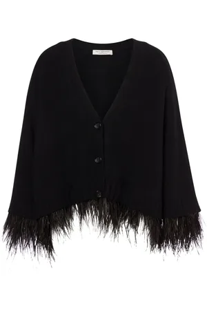 Serafini Feather-embellished cardigan