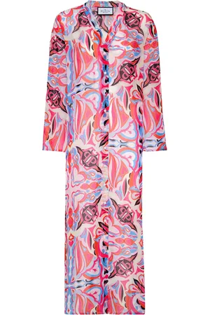 Philipp Plein Kaleidoscopic-print silk kaftan