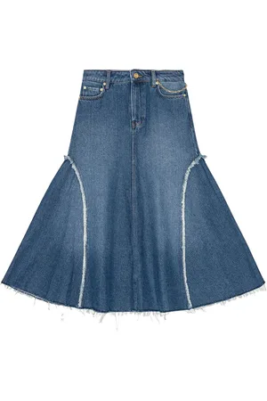 Ganni Denim midi skirt