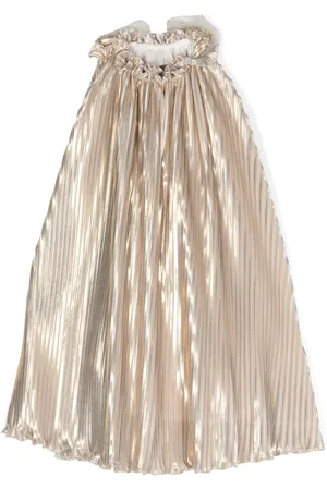 LA STUPENDERIA Aurora bow-embellished pleated dress