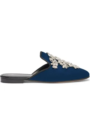 Giuseppe Zanotti Elsa crystal velvet mules