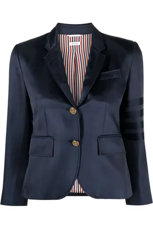 Thom Browne 4-Bar single-breasted silk blazer