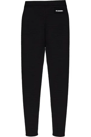 Jil Sander Logo-patch ribbed leggings