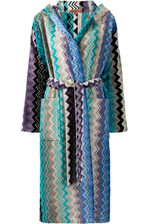 Missoni Giacomo belted hooded bathrobe