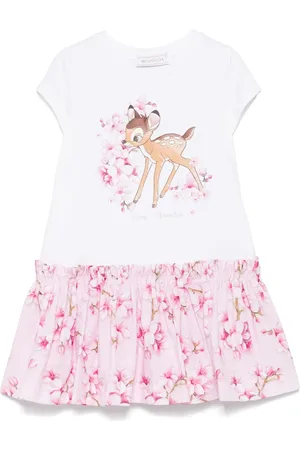 MONNALISA X Disney Bambi-print dress