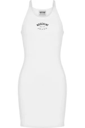 Moschino Logo print cotton blend dress