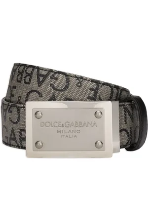 Dolce & Gabbana Logo-plaque jacquard belt