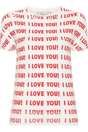 BLUMARINE Slogan-print knitted print