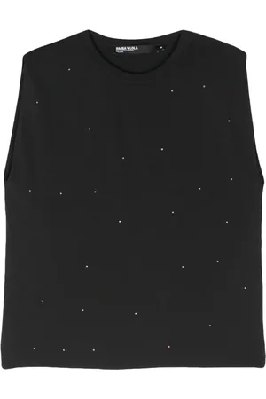 Bimba y Lola Sleeveless crystal-embellished top