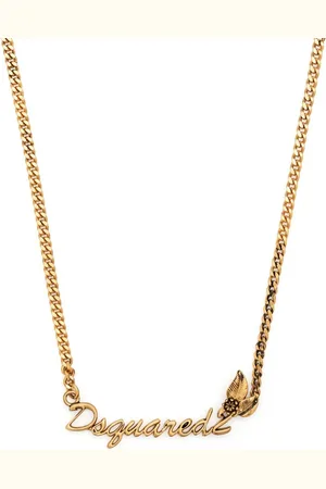 Dsquared2 Hadwriting-charm chain necklace