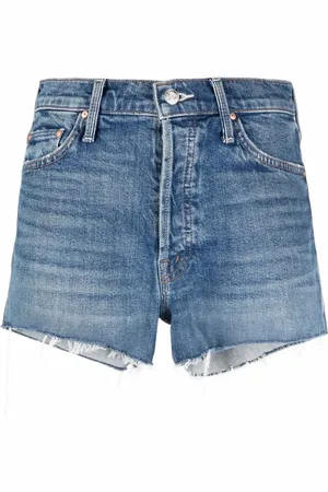 Mother The Tomcat frayed denim shorts
