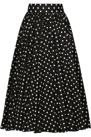Dolce & Gabbana Polka-dot cotton midi skirt