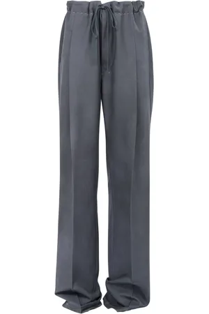 Maison Margiela Moir??-effect straight-leg trousers