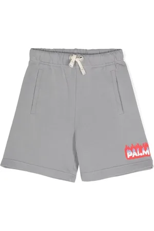 Palm Angels Flames cotton track shorts