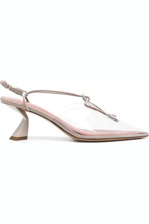 Nensi Dojaka Crystal-embellished PVC slingback sandals