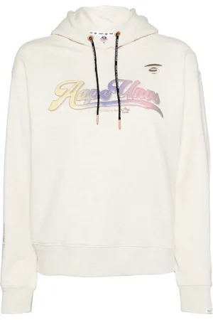 A Bathing Ape Logo-print long-sleeved hoodie