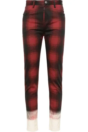 Maison Margiela Tartan-check tapered trousers