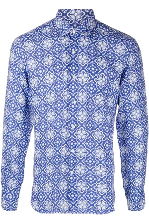 PENINSULA SWIMWEAR Geometric-print long-sleeve shirt